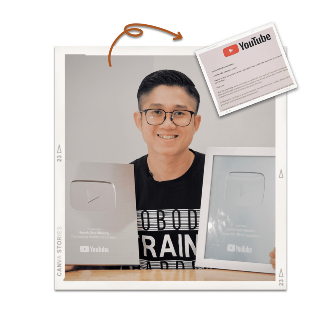 Huỳnh Duy Khương và cột mốc nút bạc YouTube