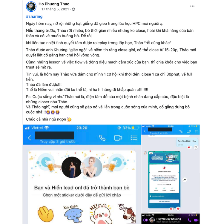 Feedback và chất liệu từ landing page cũ 4