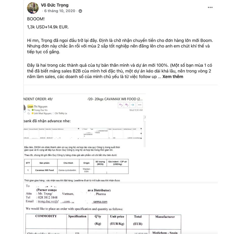 Feedback và chất liệu từ landing page cũ 1