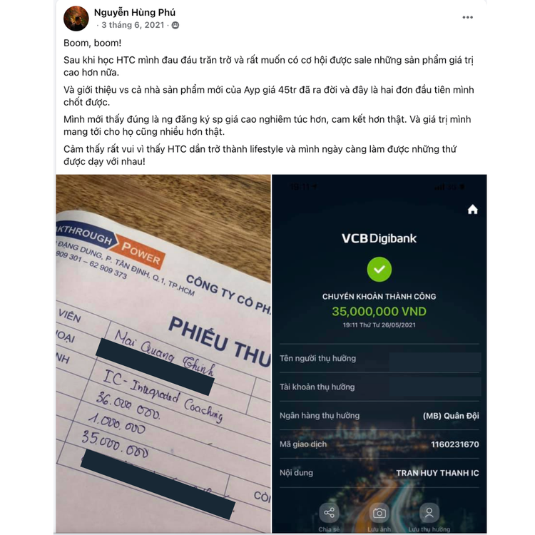 Feedback và chất liệu từ landing page cũ 2