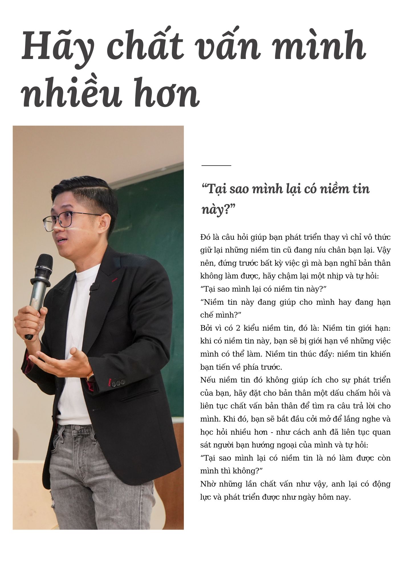 1 câu hỏi giúp bạn nâng cấp bản thân vượt bậc 2 hãy liên tục chất vấn niềm tin của bản thân để nâng cấp từng ngày